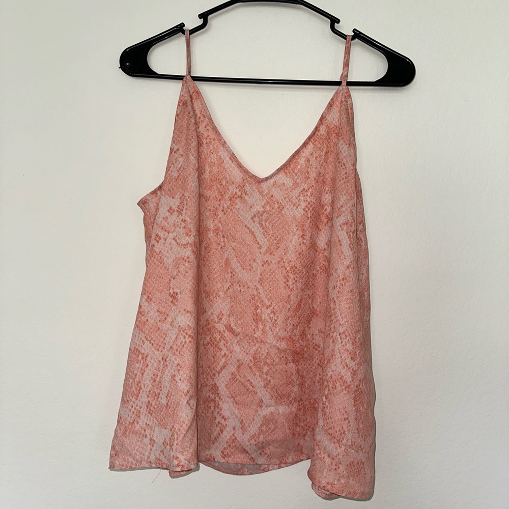 Size Small Pink Snake Print Blouse sleeveless